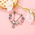 thumbnail image 2 of Pulsera de LinaBell con cuentas de Anime de Disney para mujer, joyería de moda, colgante de flor de borla rosa, dijes, brazaletes para niñas, regalos finos, nuevo, 2 of 5