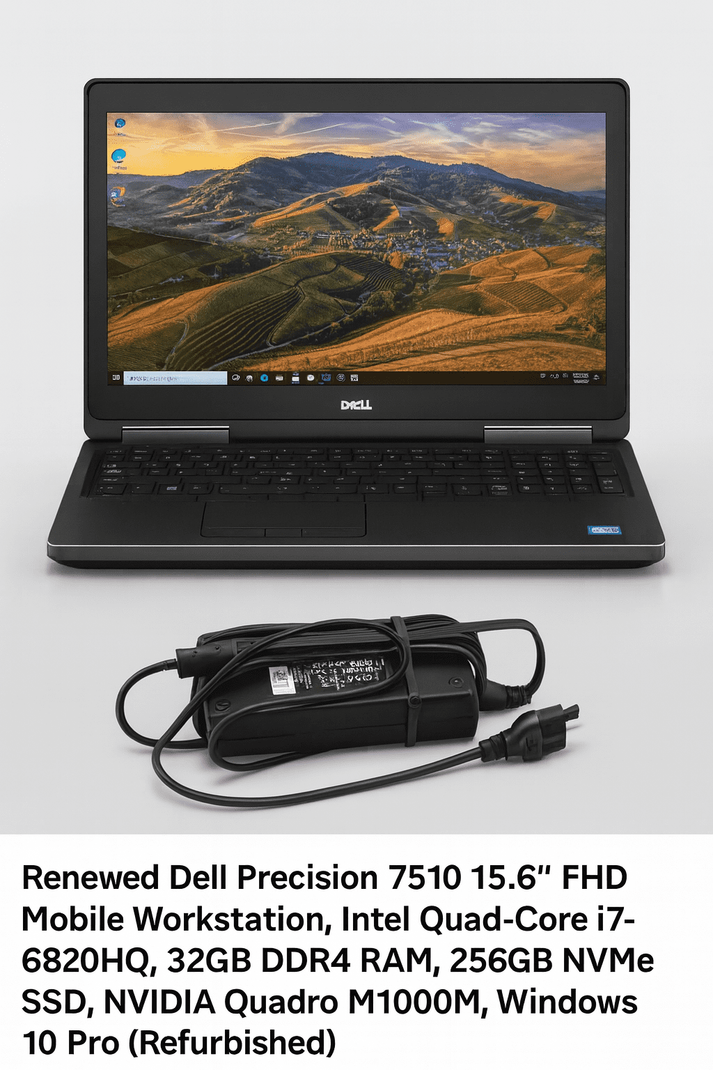 Dell Precision 7510 15.6" FHD Laptop, Intel Core i7-6820HQ, 32GB RAM, 256GB SSD, Windows 10 Pro