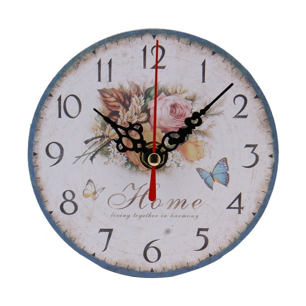 RABBITH Personalized Wall Clock Beach Themed Battery Operated Silent
