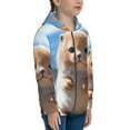 thumbnail image 5 of Naloa Cute Guinea Pig Sea Teenage Zipper Hoodie, Long Sleeve Zip Up Hoodies Casual Jackets Tops for 7-12 Years-Medium, 5 of 6