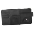 thumbnail image 1 of Organizador de visera de cuero PU con cremallera Interior Accesorios Estuche Bolsa Almacenamiento Negro Sharpla Organizador de parasol, 1 of 5