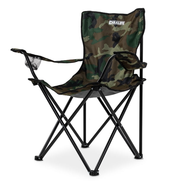 Silla Camping y Playa Plegable Portatil Duralife Verde Militar