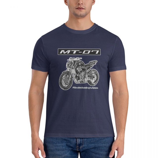 T-Shirts pour Hommes en Coton Amusant Manches Courtes MT-07 MT 07 T-Shirt Col Rond Imprimé Graphique Xinyi