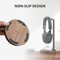 thumbnail image 4 of Soporte para auriculares de madera de nogal muso, soporte universal para auriculares con base de almacenamiento, soporte para auriculares de escritorio de madera para auriculares para juegos y auricul, 4 of 5