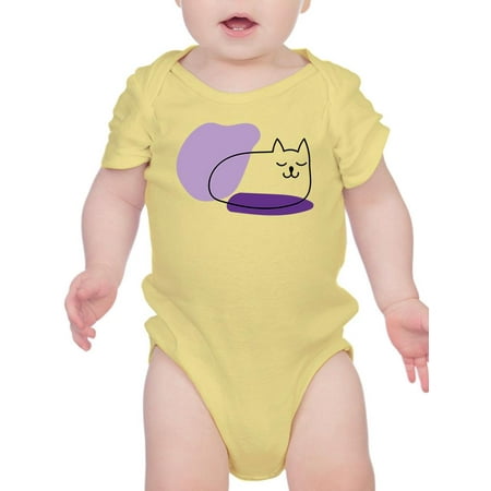 

Sleep Kitten Lineart Bodysuit Infant -Image by Shutterstock Newborn