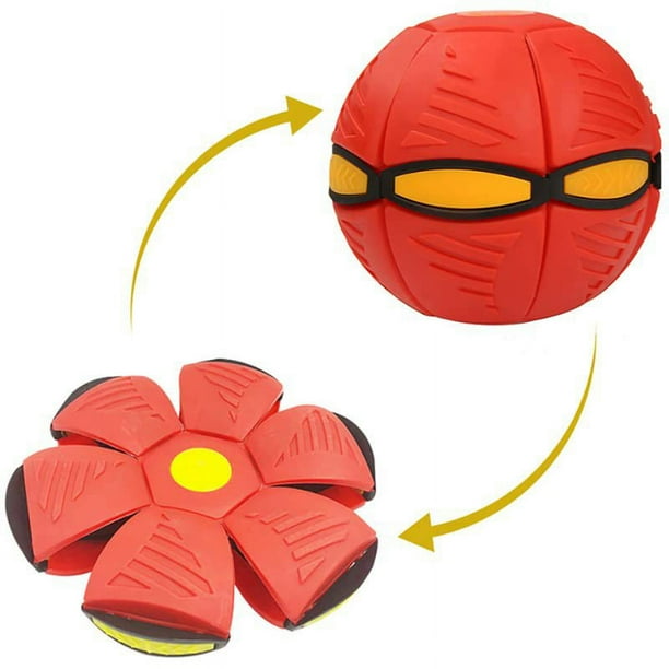 Pelota de fútbol deformable, pelota de ventilación con luz, pelota mágica de platillo volador, juguete Frisbee, pelota para padres e hijos, juguete para pisar