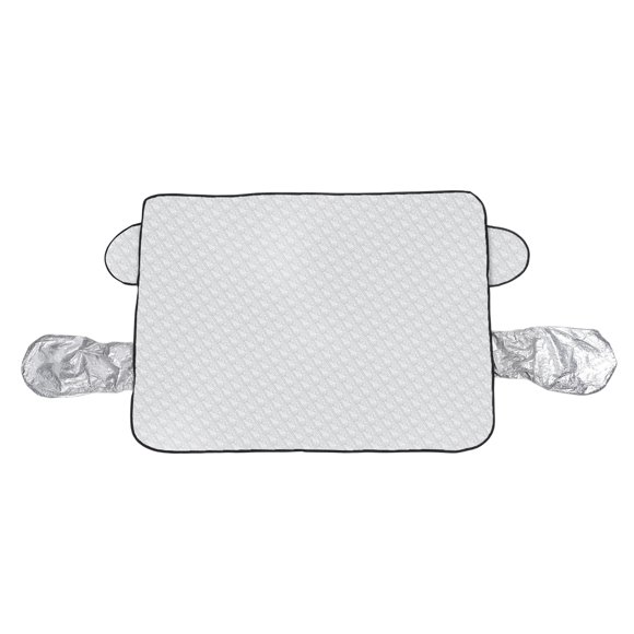 Unique Bargains Car Cover Front Windshield for Sedan/Hatchback for SUV Aluminum Film 57.09inch Outdoor Waterproof Protection Cover Silver Tone