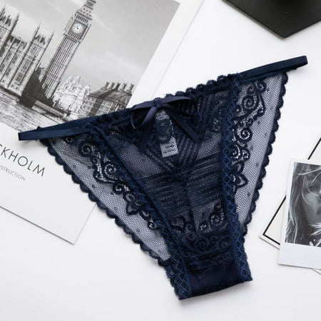 

Roliyen Sleepwear For Womens Pajamas For Women New Fashion Lingerie Lace Brief Underpant Sleepwear Underwear Bow G-Thong