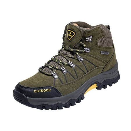 

Povozer Men s Ankle High Waterproof Hiking Boots Outdoor Lightweight Shoes Trekking Shoes(A 12)