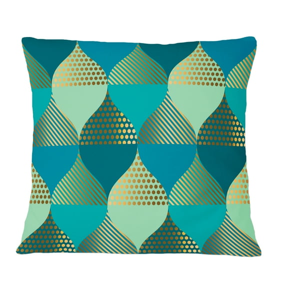 Designart Luxury Retro Drops I' Mid-Century Modern Throw Pillow - 12x20