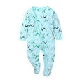 thumbnail image 2 of Shldybc Newborn Baby Boy Girl Rompers Bodysuit Jumpsuit Playsuit One Piece Outfit Clothes, Baby Pajamas on Clearance( 0-3 Months, Mint Green ), 2 of 9