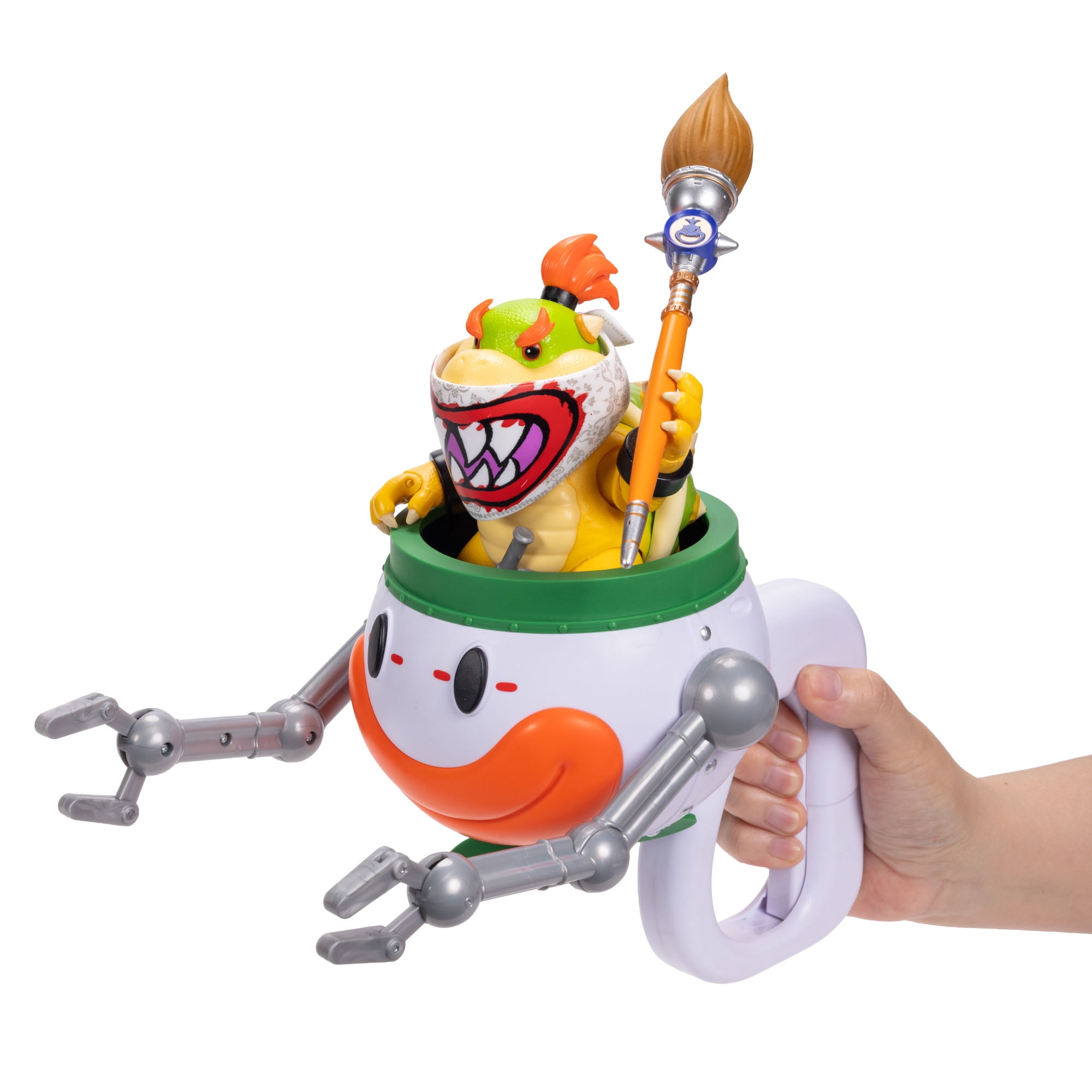 The Super Mario Galaxy Movie - 5” Bowser Jr. with Clown Car, Paintbrush and Water-Reveal Stickers