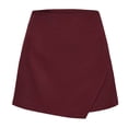thumbnail image 6 of Asymmetric Skirt Shorts Style Pleated A Line Skort with Pockets Swim Skirt L, 6 of 6