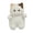 B Black, variant on Cat Plush Toy, Soft Fluffy Stuffed Kitten with Cute Bib Design, 10.0 inch Fat Plush Cat Doll, for Kids Toddlers Birthday Gift Home Bedroom Decor Cuddle Pillow Companion
