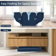 GIATUEE 55in Portable Folding Bathtub for Bathroom, Hot Ice Bath Tub for 2 Person , Blue White