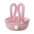 thumbnail image 2 of XINGXIANG Easter Basket Bunny Shaped Storage Basket, Rope Woven Organizer Basket for Keys, Jewelry, Small Items, Cute Holiday Desktop Catchall, Festive Home Decor(Pink), 2 of 7