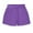 Purple, variant on gbyLJF Summer Shorts for Women 2024 Fashion Floral Trim Drawstring Elastic Waist Palazzo Casual Vacation Shorts Black M