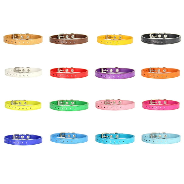 VONKY PU Réglable - Mignon et Pratique pour Levrette Chienne A Besoin de Variété de Styles Whelping Col Nouveau-Né rose Rouge 5PCS