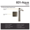 thumbnail image 6 of MR Direct 601 Aqua Vessel Sink Ensemble with a Brushed Nickel finish 731 faucet, pop-up drain, and sink ring., 6 of 8
