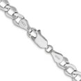 thumbnail image 3 of 14K White Gold 5.5mm Semi-Solid Curb with Lobster Lock Chain - 22", 3 of 8
