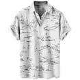 thumbnail image 1 of toraway Vêtements d'Automne Chemises pour Hommes Manches Longues Robe Cocotier Lueur Nocturne Manches Courtes Imprimé Extérieur Rue Bouton Imprimé Haut Mode Décontracté TTP, 1 of 3