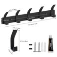 thumbnail image 4 of CHUANK 2-Pack Coat Rack Wall Mounted 锛孒eavy Duty Aluminum锛? Double Hook Metal Coat Hook锛孧odern White Coat Hook Rails Wall Hook Rack for Entryway锛孠itchen锛孊athroom锛孋lo, 4 of 5