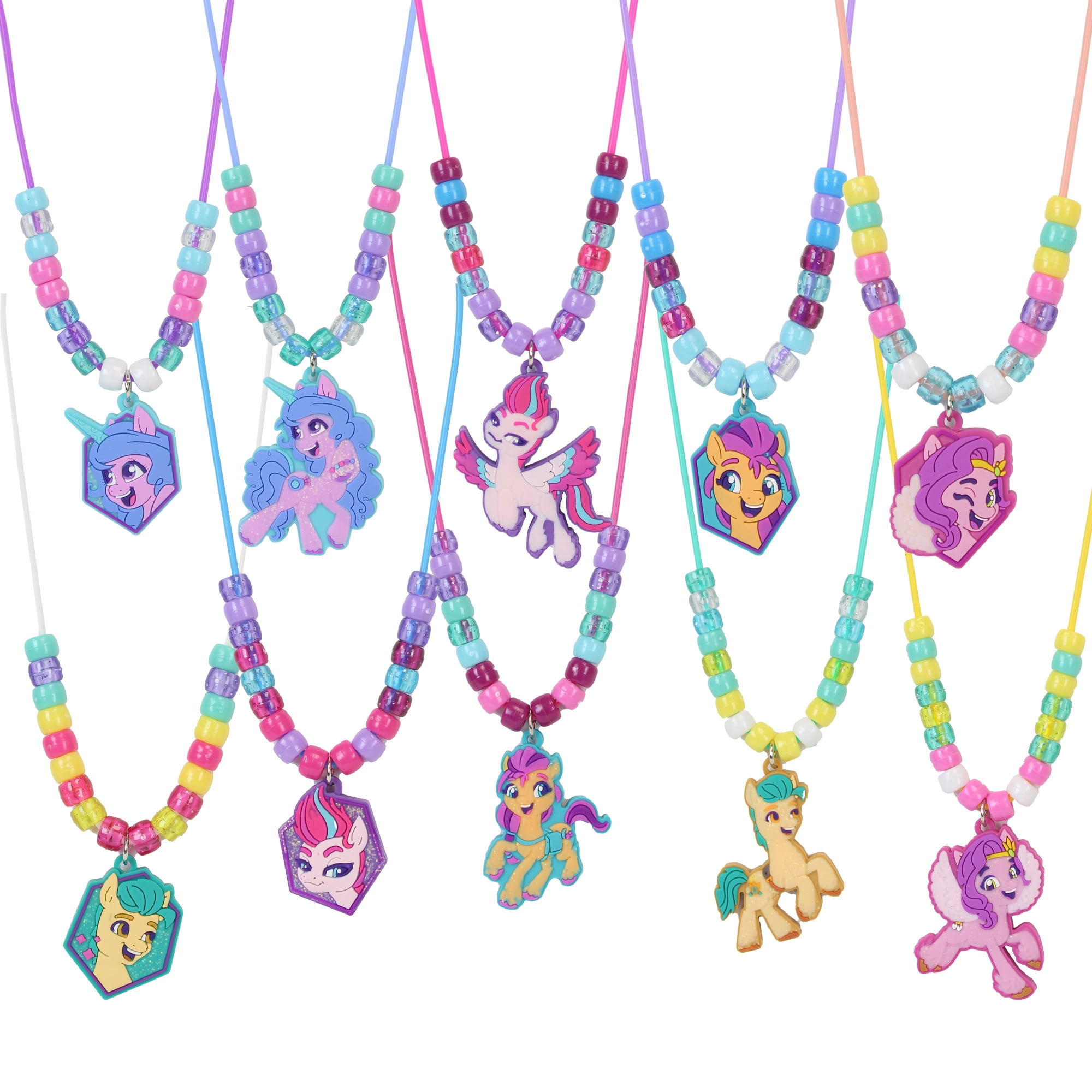 Deluxe Sparkling Necklace Activity Set: My Little Pony - Tara Toy, Create-Design-Wear 10 Charm Necklaces,  Ages 3+