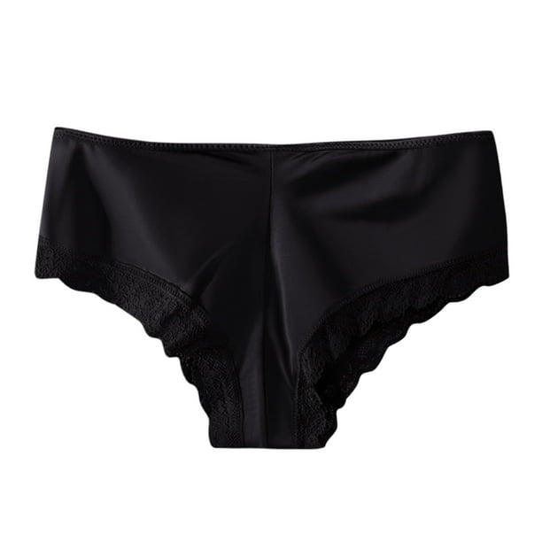 nsendm Female Underpants Adult Seamless Cotton Underwear for Women Bikini  Womens Underwear Cotton Bikini Panties Lace Bathing Suits for Senior(Black