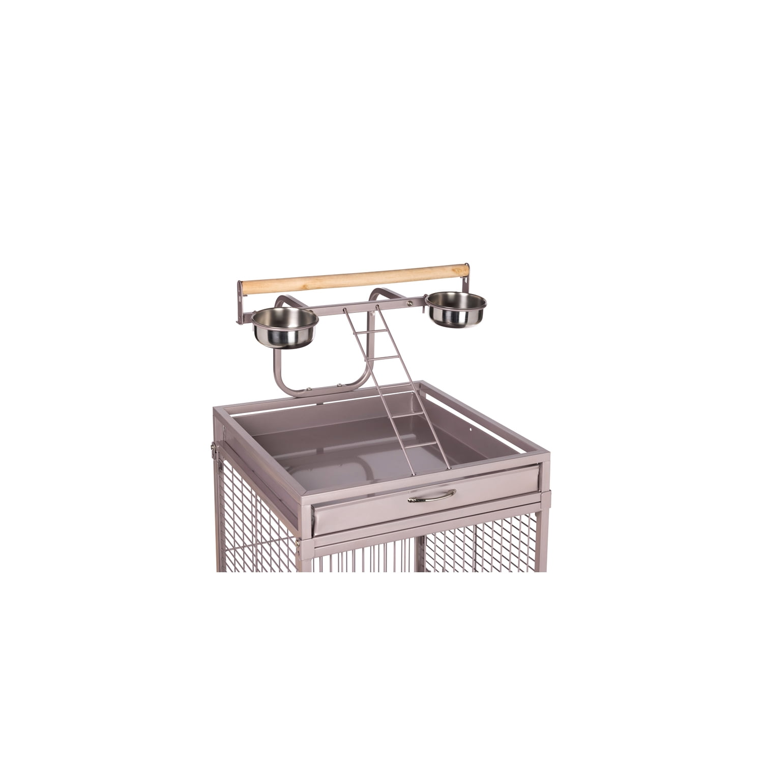 HomeStock Retro Renaissance Iron Select Bird Cage with Elegant Design, Durable Construction, Easy-Clean Tray-Color:Blush