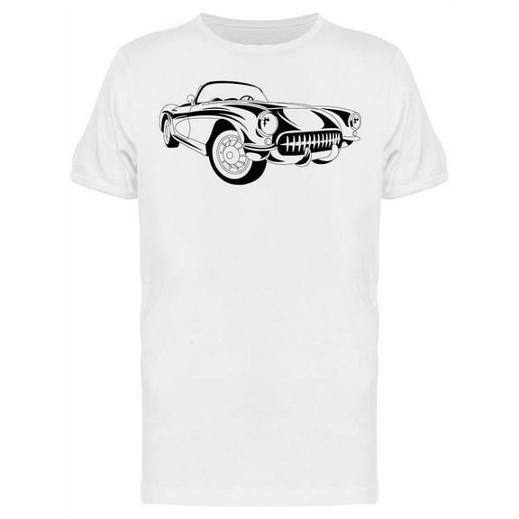Old Line Art Car T-Shirt Men -Image by Shutterstock, Male x-Large
