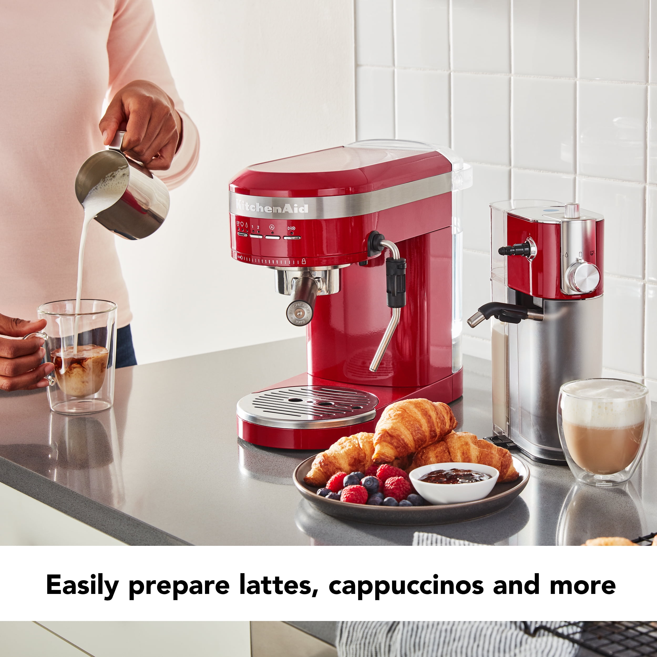 KitchenAid 7.75 Milk Frother Attachment in Empire Red, NFM