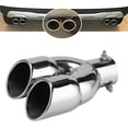 thumbnail image 5 of Stainless Steel Muffler Tips - Double Outlet Car Pipe - Car Replacement Exhaust Tip, 5 of 5