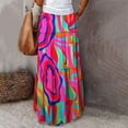 thumbnail image 2 of Amzcrzy Women's 2024 Boho Floral Skirt Casual Elastic High Waist Tiered Bohemian Maxi Skirts Flowy A Line Beach Long Skirt with Side Pockets, 2 of 3