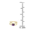 thumbnail image 5 of AoneJewelry 0.85 Carat 6MM Round Amethyst and Diamond Ring In 10K Solid Rose, White & Yellow Gold, 5 of 5