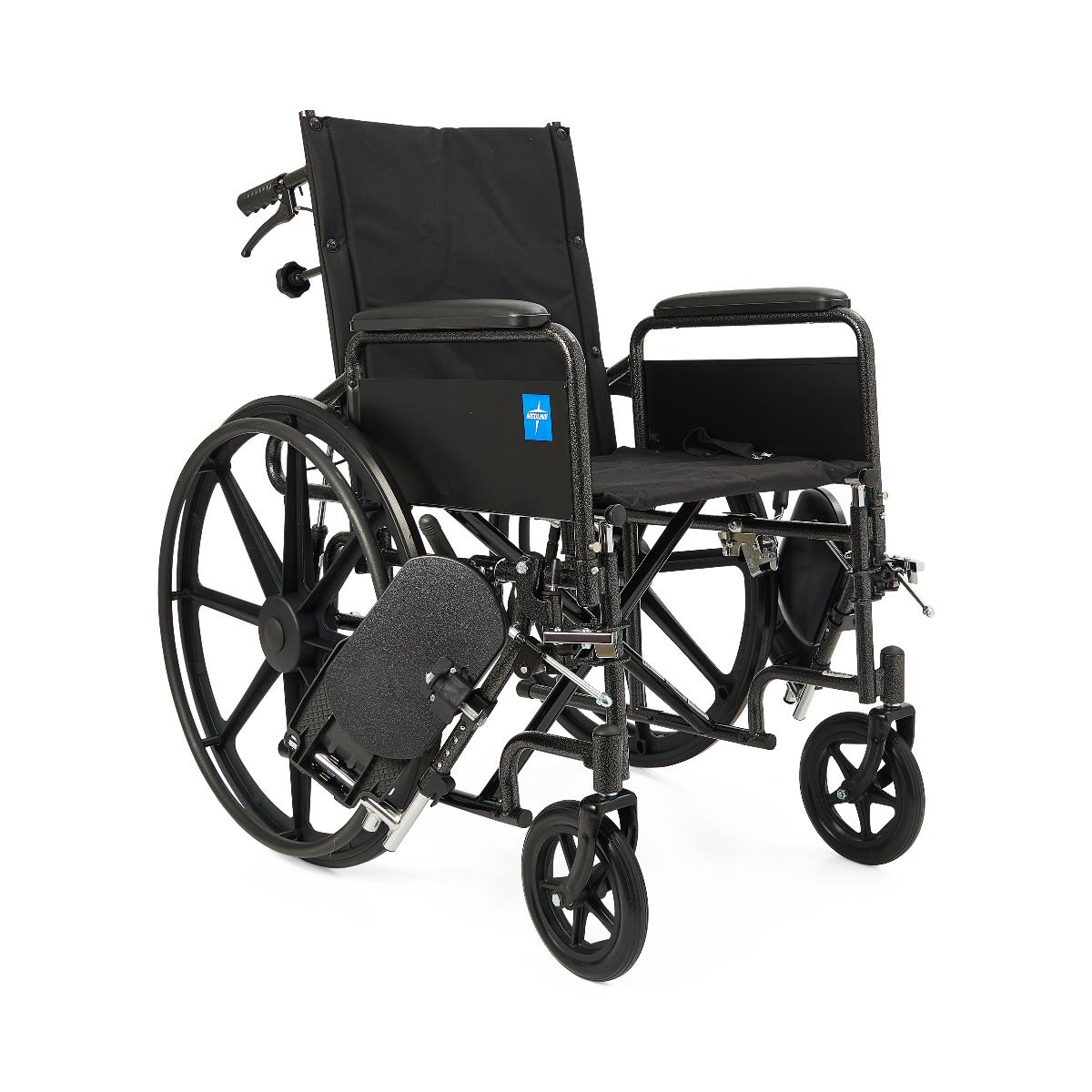 Medline 18" Reclining Wheelchair with Full-Length Armrests and Elevating Legrests, Reclines 90-180 Degrees, 300 lb Weight Capacity