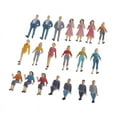 thumbnail image 3 of 20pcs 1:25 O Scale Assorted Miniature People Model Figurines for Model Train Diorama Scenery Supplies, 3 of 6
