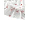 thumbnail image 6 of Toddler Baby Girls Ruffle/Short Sleeve Button Polka Dots Print Dress Summer Sunflower Beach Dresses Clothes Outfits, 6 of 8