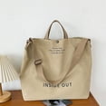 thumbnail image 6 of Xeie Thuk Casual Large-capacity Fashion Shoulder Bag, Alphabet Print Zipper Trendy Handbag With Adjustable Strap, 6 of 15