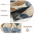 thumbnail image 6 of Round Rugs 3Ft, Navy Blue Brown Floral Round Area Rug Washable Indoor Throw Carpet, Tropical Palm Leaves Vintage Small Non Slip Circle Rug for Bedroom Living Room Home Decor Aesthetic, 6 of 8