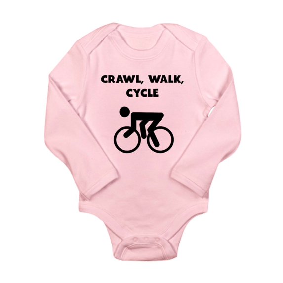 CafePress - Crawl Walk Cycle Body Suit - Long Sleeve Infant Bodysuit