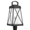 thumbnail image 4 of Urban Ambiance Luxury Coastal Outdoor Post/Pier Light, Size: 21-3/4"H x 10-1/2"W, with Transitional Style Elements, Midnight Black Finish and Clear Water Shade, UHP1057, 4 of 4