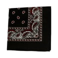 thumbnail image 1 of Mechaly Paisley 100% Cotton Bandanas - 6 Pack (Black/Red), 1 of 2
