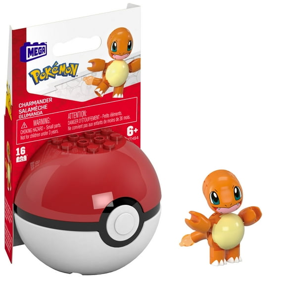 MEGA Pokémon Charmander Building Toy Kit (16 Pieces) for Kids