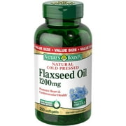 Nature'S Bounty Natural Cold Pressed Flaxseed Oil, 1200mg, 125ct