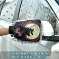thumbnail image 6 of Qxltty Witches and Black Dragon Car Wash Mitt 2pcs Scratch Free Lint-Free Antistatic Microfiber 7.09×10.24in, 6 of 8