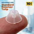 thumbnail image 2 of MEDca Hearing Aid Standard Receiver Tulip Domes Compatible with GN Resound Sure Fit - 20-Pcs Universal Invisible Tip Replacement Ear Domes for BTE PSAP Hearing Amplifiers and Open Fit Models, Clear, 2 of 8