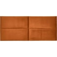 thumbnail image 1 of ZXNYH NoSom Sound Reducing Four Panel Velvet Upholstered Headboard, Terracotta, King, 1 of 8