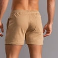 thumbnail image 7 of Fesfesfes Mens Shorts Solid Color Three-point Pants Sports Elastic Mid-waist Shorts Under 10$, 7 of 7