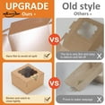 thumbnail image 4 of RICHTOP 40 Pcs Brown Cookie Boxes with Window, 4x4x2.5 inch Bakery Boxes for Cakes, Dessert, 4 of 9