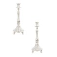 thumbnail image 2 of Candlestick Holders Vintage Silver Metal Pillar Candle Stand 10.6 Inch Elegant Alloy Candelabra Set for Table Centerpieces Wedding Party Home Dining Decor, 2 of 8